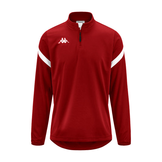 331M5HW.A29  DOLVOLE SWEAT RED GRANATA/WHITE - CERCLE SABADELLES
