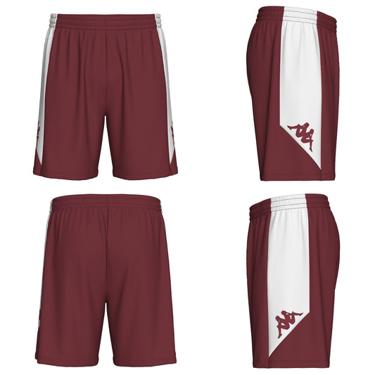 341W7LW.A17  LUVIO SHORT SOCCER RED GRANATA/WHITE - CERCLE SABADELLES