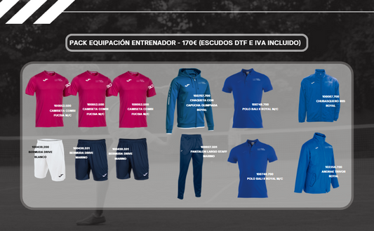 PACK EQUIPACIÓN ENTRENADOR - TENIS PUIG