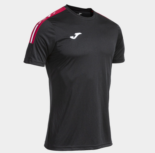 Camiseta manga corta hombre Olimpiada negro rojo BARRIO DEL CRISTO
