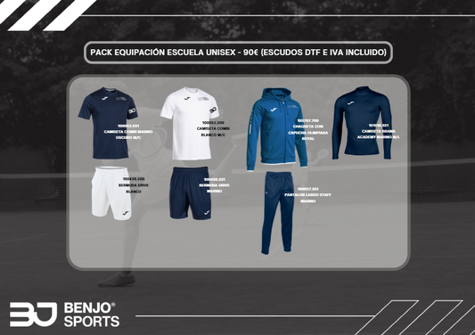 PACK  EQUIPACIÓN ESCUELA UNISEX - TENIS PUIG