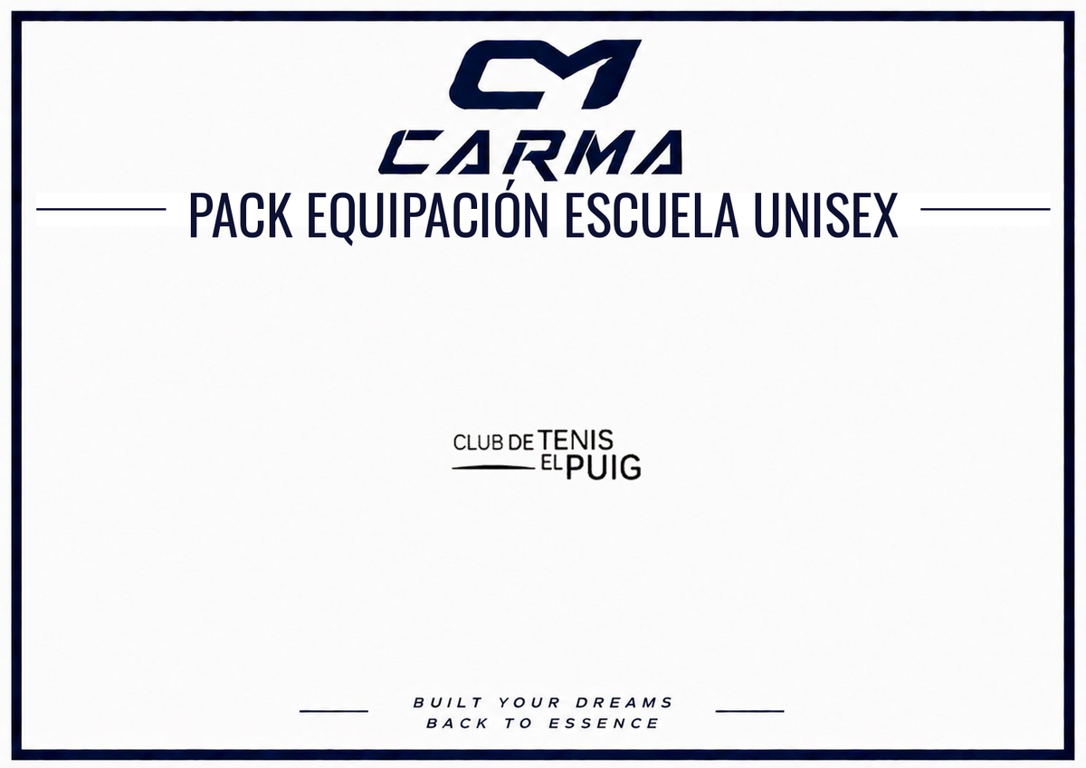 PACK EQUIPACIÓN ESCUELA UNISEX - TENIS PUIG